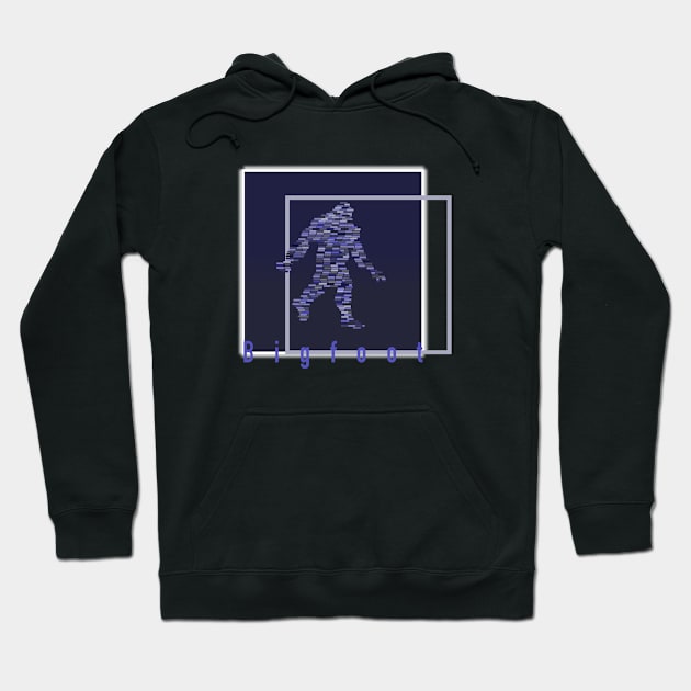 Bigfoot Blue Squares Hoodie by Season Feelings Merch